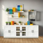 Armario Archivador Blanco de 6 Puertas