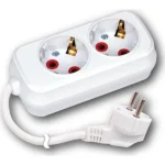 Regleta múltiple con cable de 2 metros y clema