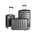 Scadel Juego de 3 Maletas Antracita con Báscula Incorporada