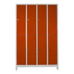 Taquilla de 8 Puertas Color Naranja