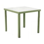 Mesa Decor 80x80 de Aluminio con Superficie de Cerámica