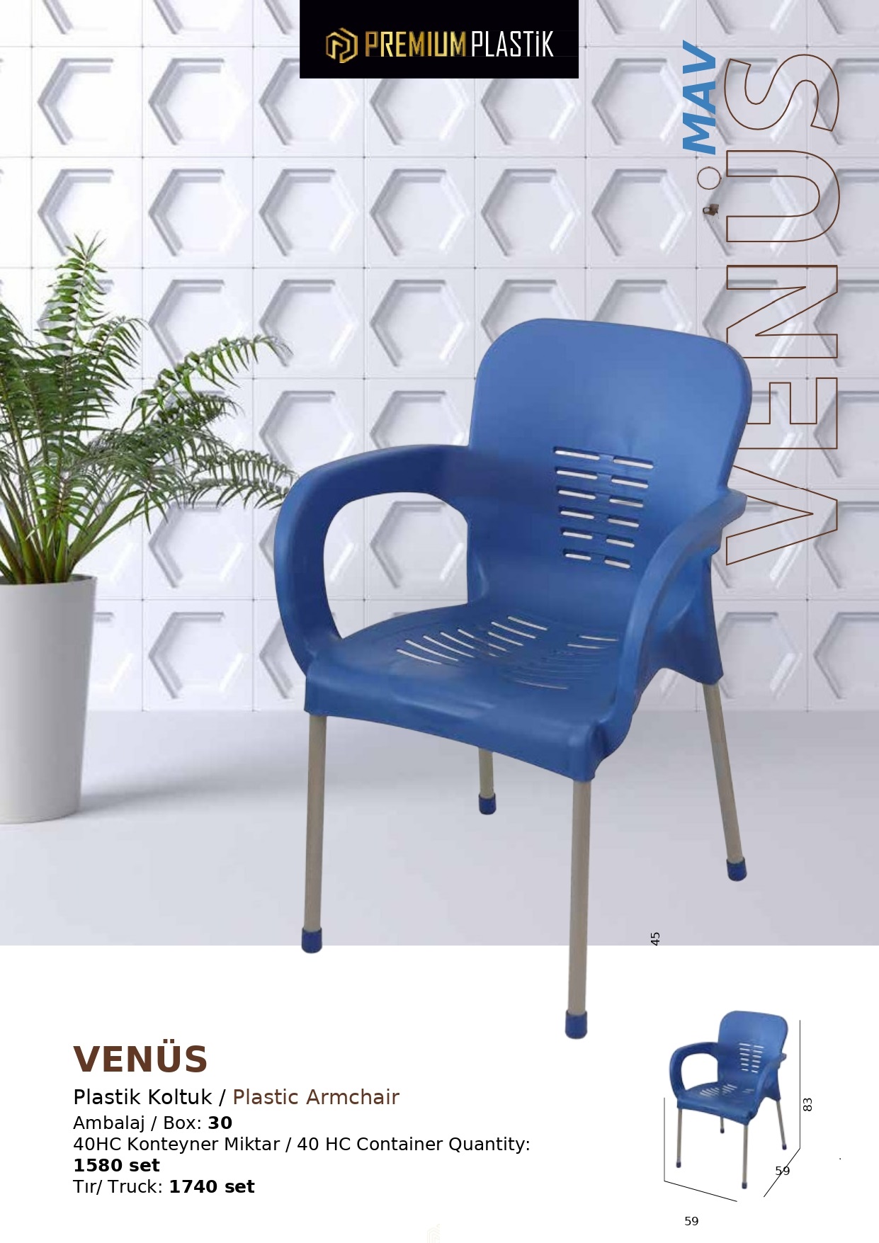 Silla de plástico VENÜS MAV